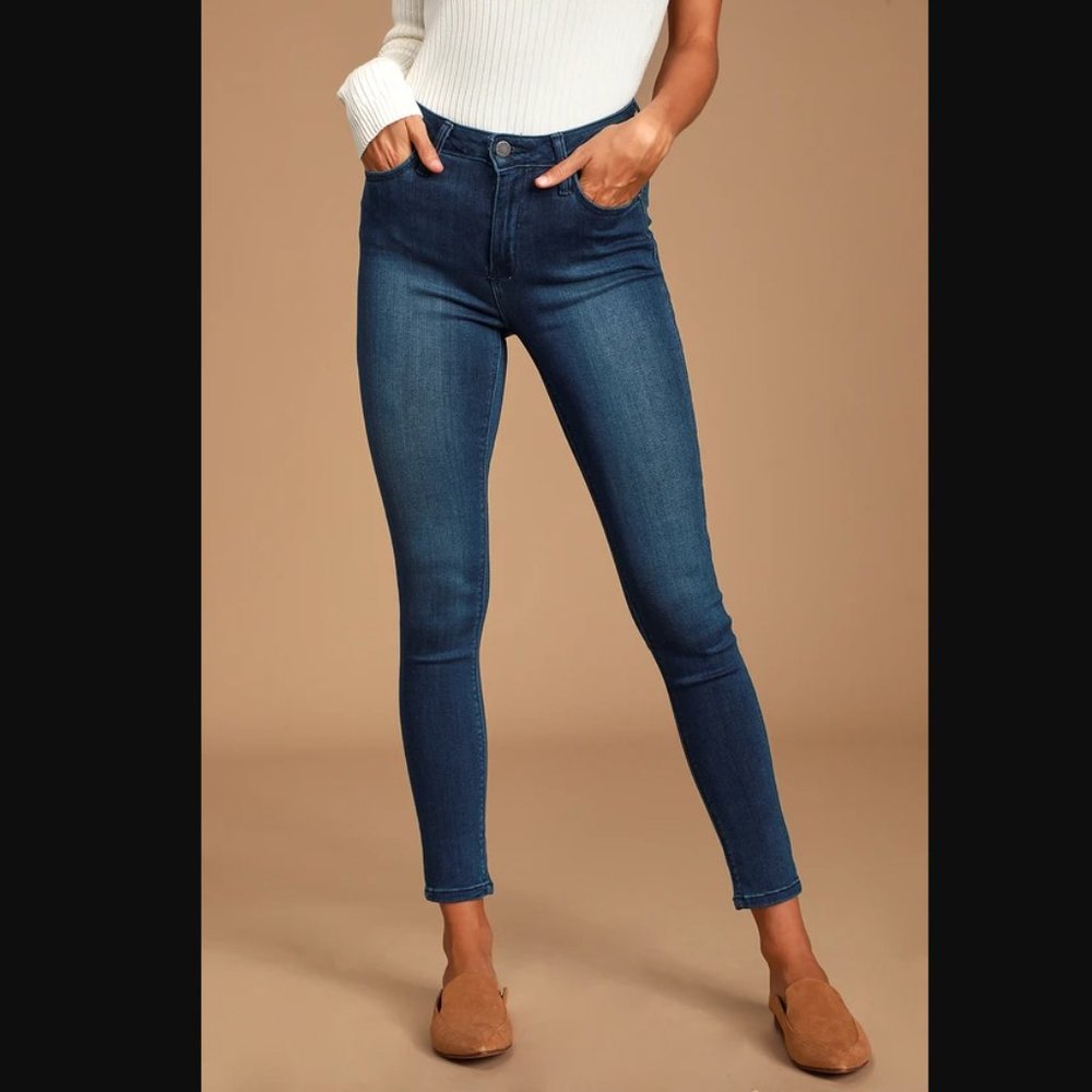 Aralia Dark Wash High Rise Skinny Jeans, size 27